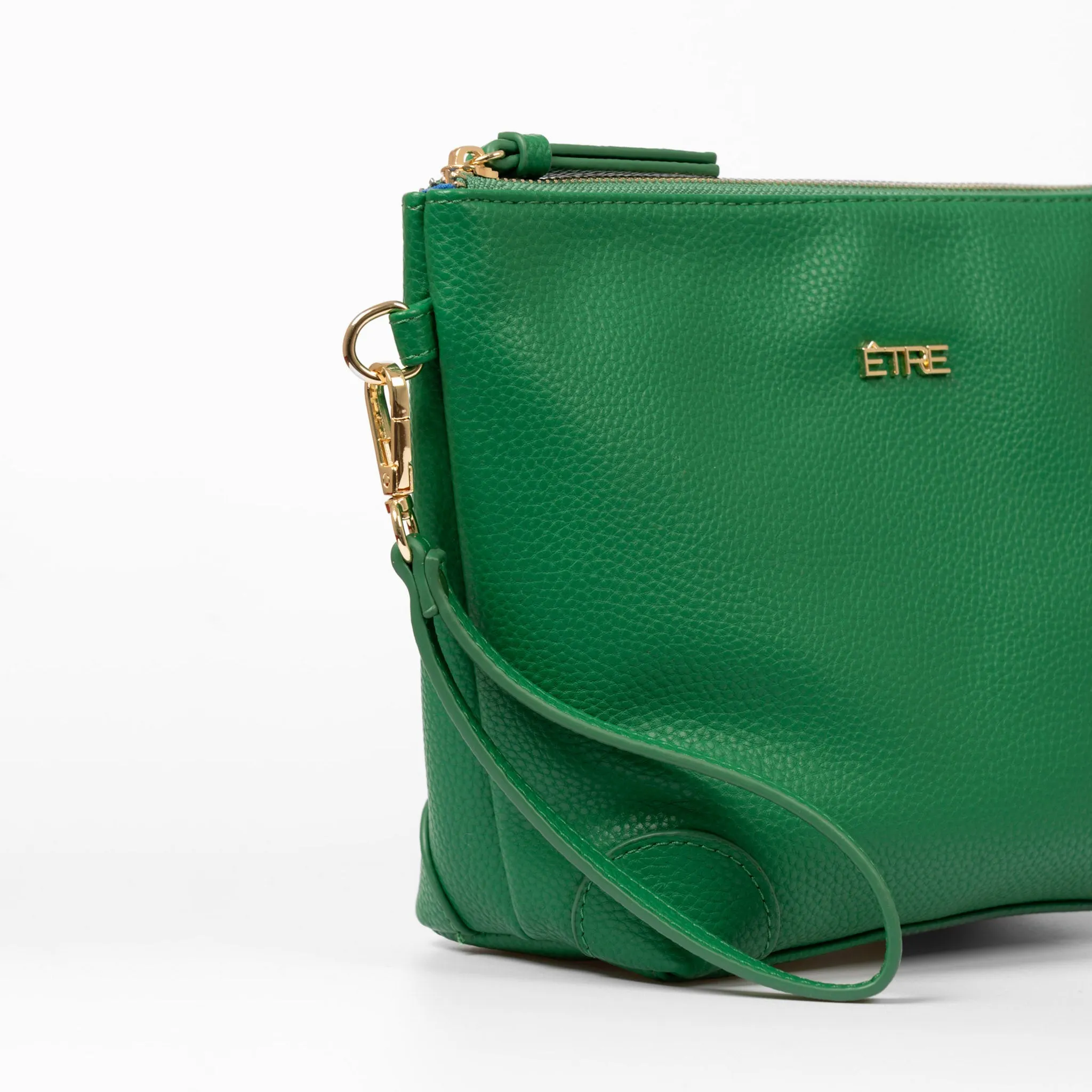 Sylvie Vanity Bag - Green, Pebbled Faux Leather