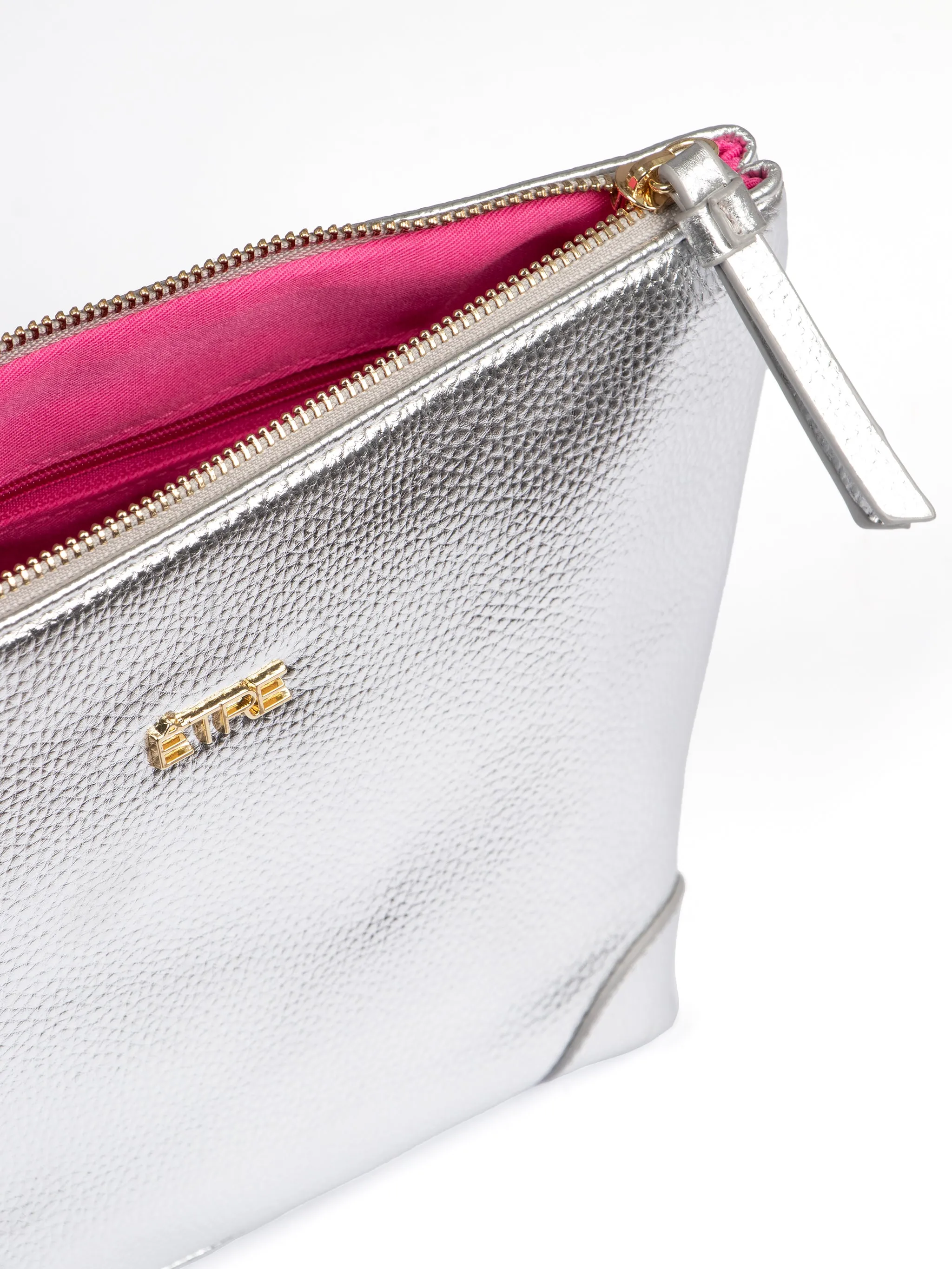 Sylvie Vanity Bag - Silver, Metallic Faux Leather