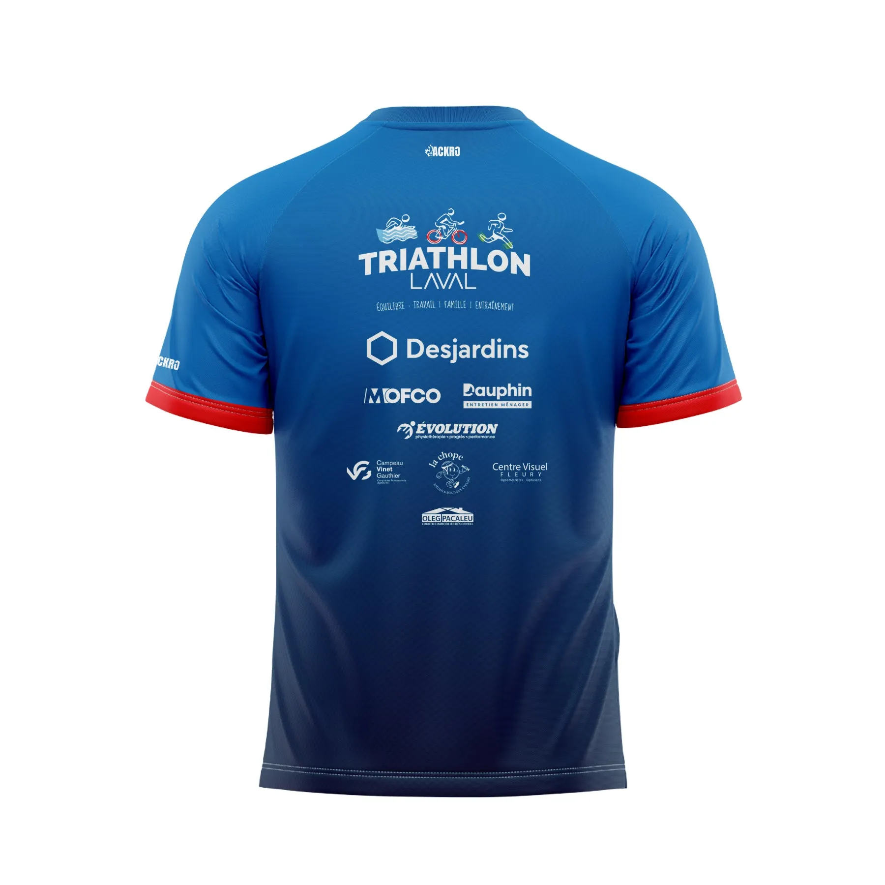 T-shirt technique tissu Italien - Triathlon Laval
