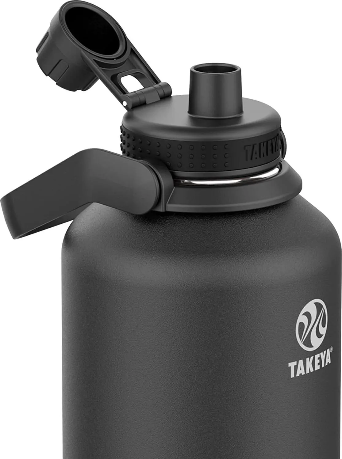Takeya Wide Handle Spout Bottle, 64 Ounce, Onyx
