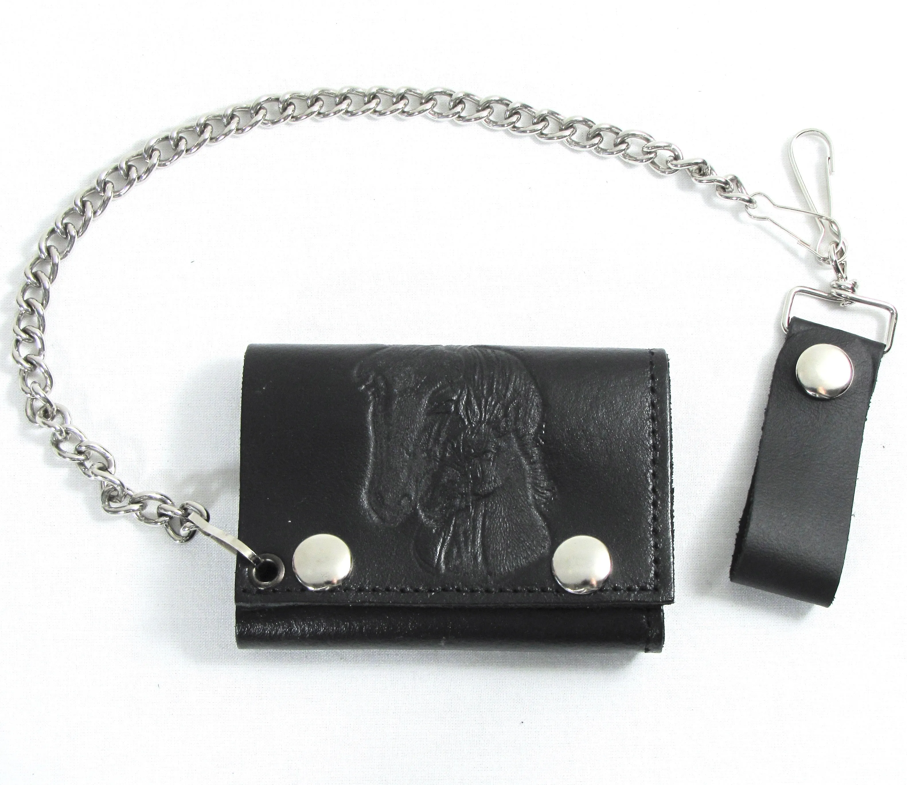 TC304-196N Tri-Fold Wallet w/Chain- Horses