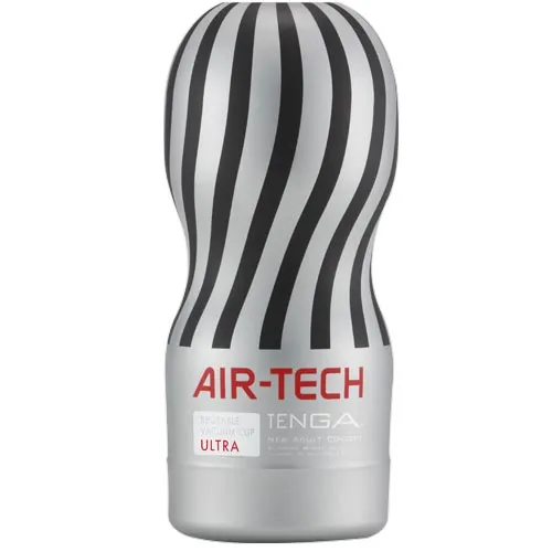 Tenga - Air-Tech Vacuum Cup Masturbator - Ultra - Zwart/Zilver