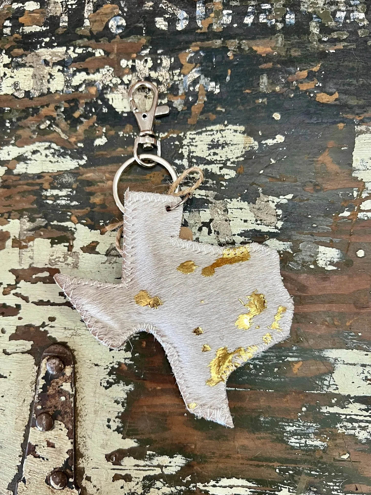 Texas Metallic Hide Key Chain