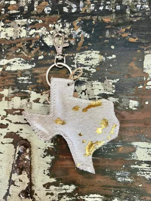 Texas Metallic Hide Key Chain