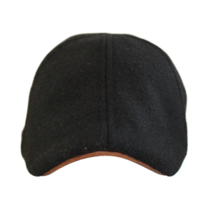 The Kenmore Boston Scally Cap - Coolidge Black & Brown Brim