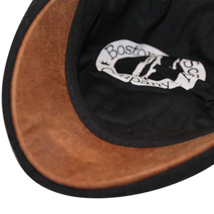 The Kenmore Boston Scally Cap - Coolidge Black & Brown Brim