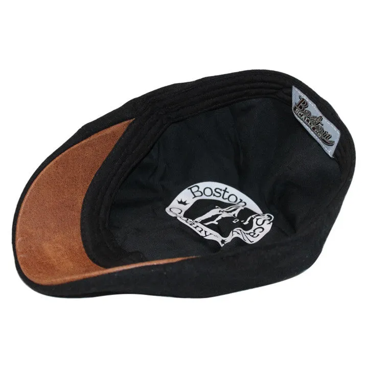 The Kenmore Boston Scally Cap - Coolidge Black & Brown Brim