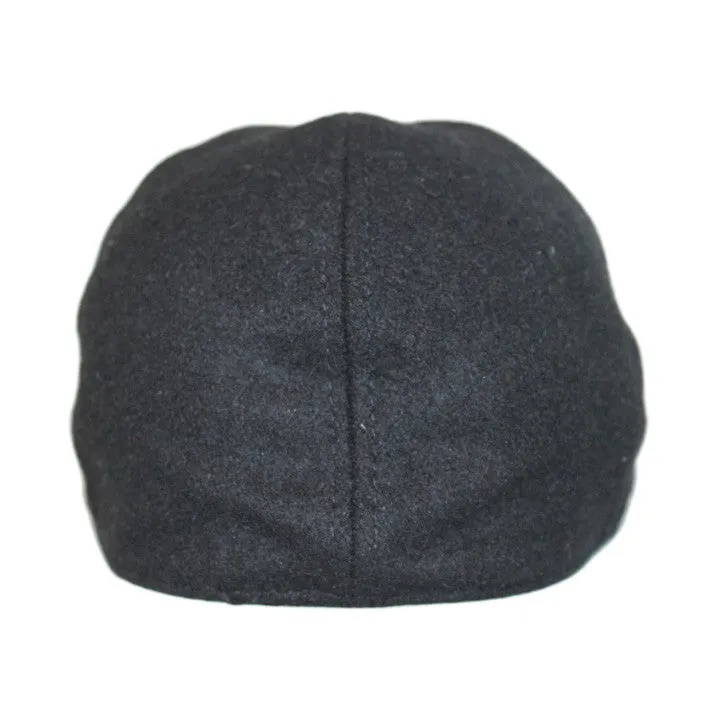 The Kenmore Boston Scally Cap - Coolidge Black & Brown Brim