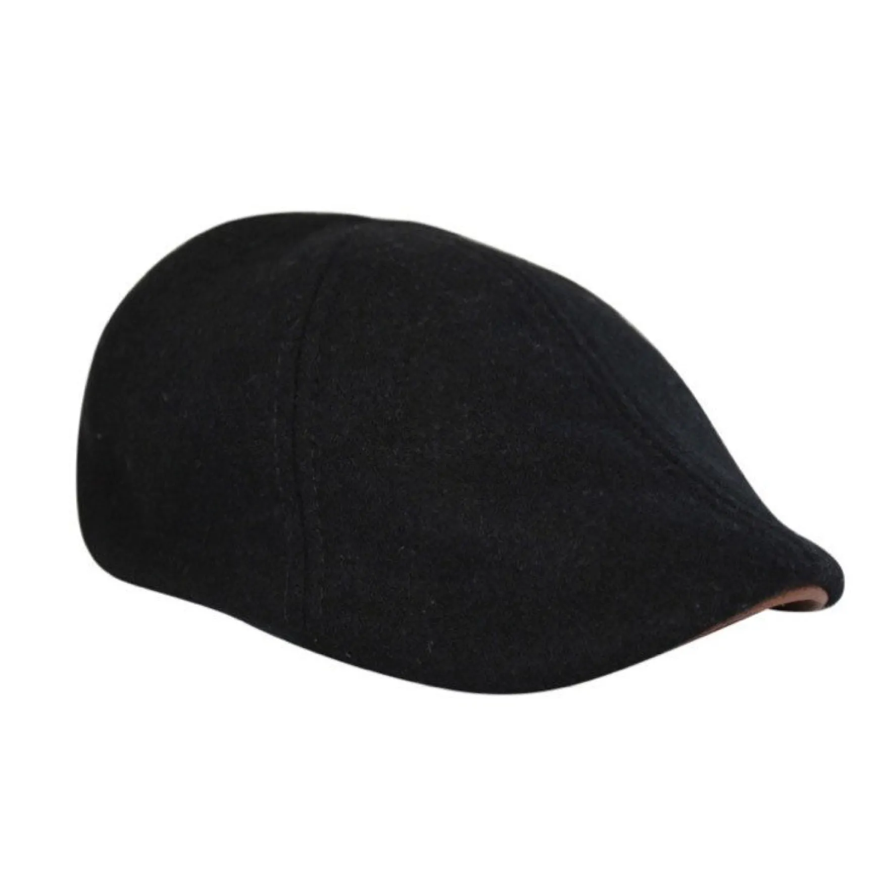 The Kenmore Boston Scally Cap - Coolidge Black & Brown Brim