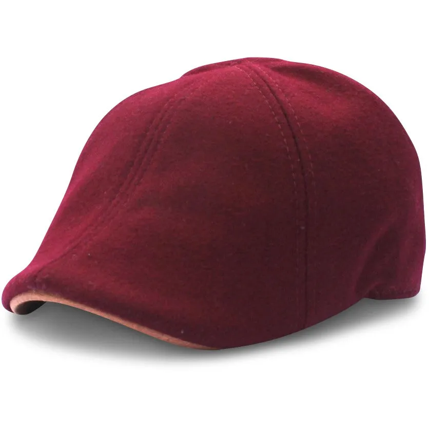 The Kenmore Boston Scally Cap - Crimson & Brown Brim