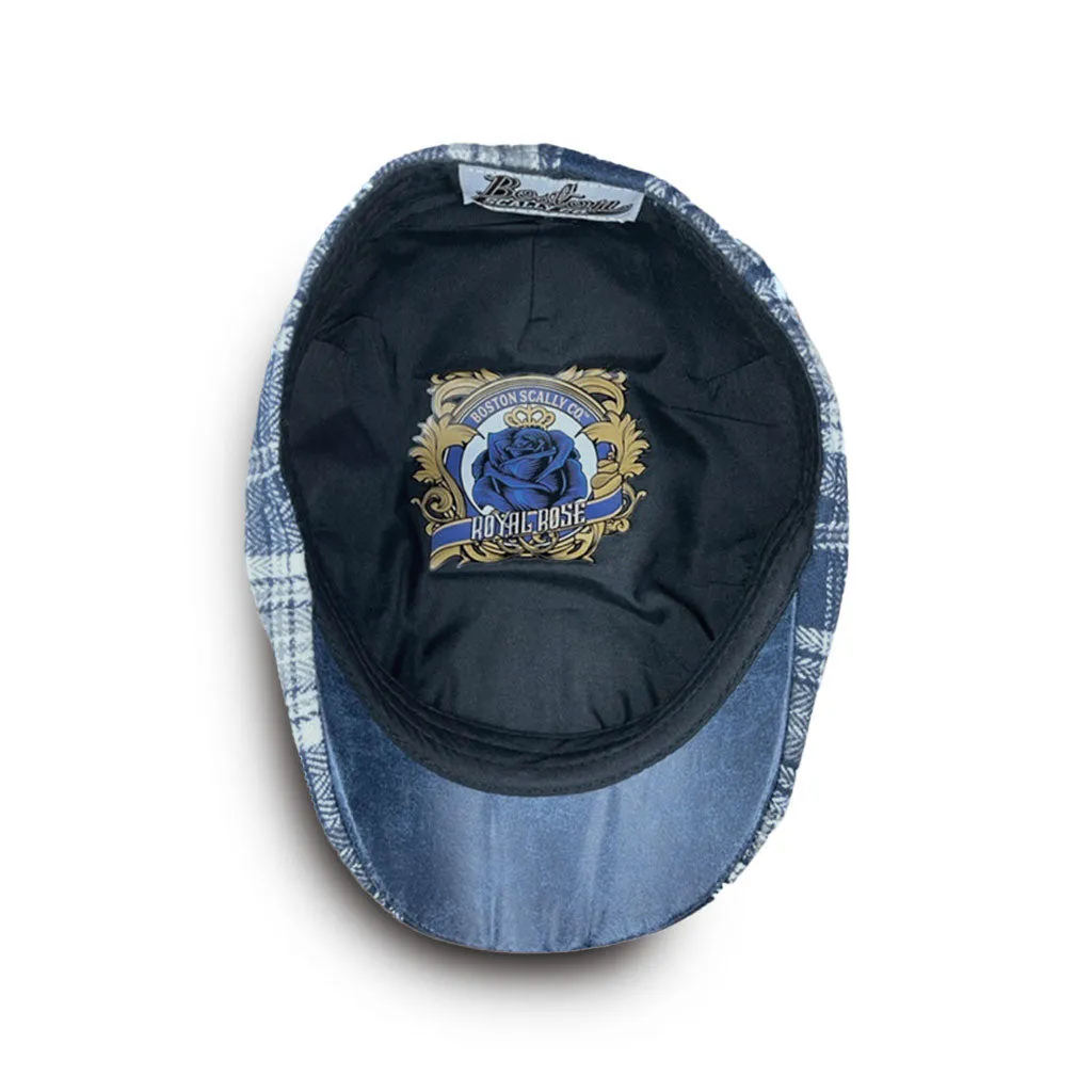 The Royal Rose Boston Scally Cap - Royal Plaid