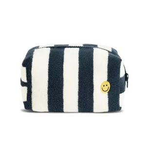 The Terry Pouch Large - Cream/Navy