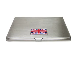 Thin Bordered United Kingdom Union Jack Flag Business Card Holder