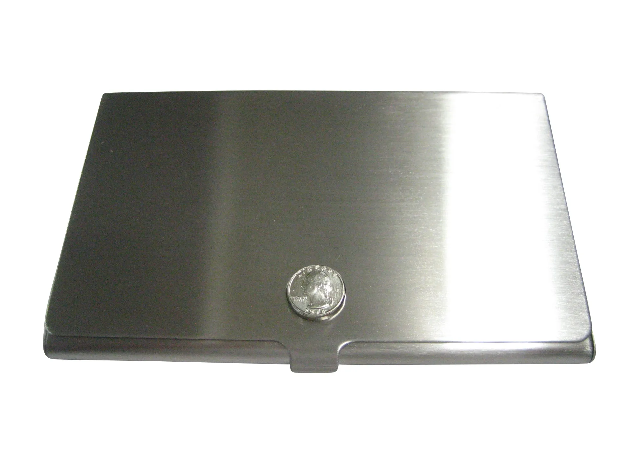 Tiny 25 Cent Quarter Coin Business Card Holder