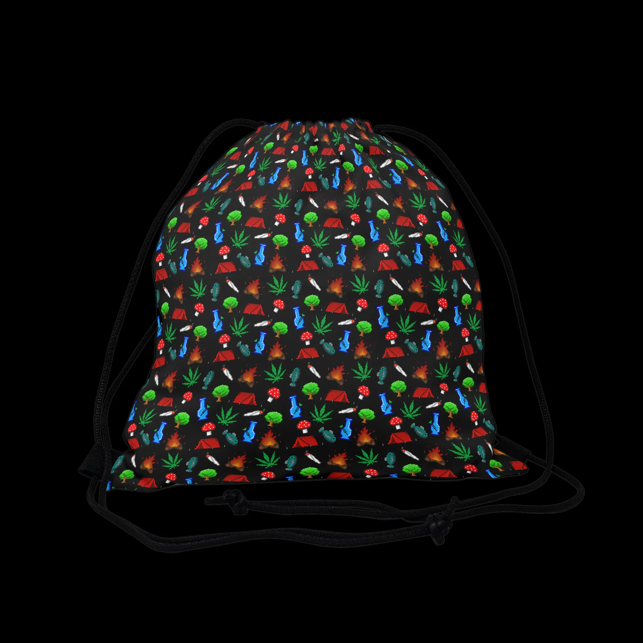 Toking in the Wilderness Outdoor Drawstring Bag