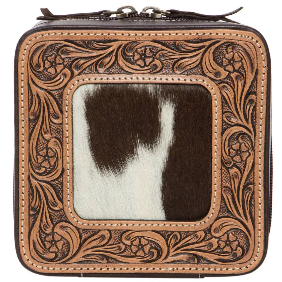 Tooling Cowhide Jewellery Box - JB2