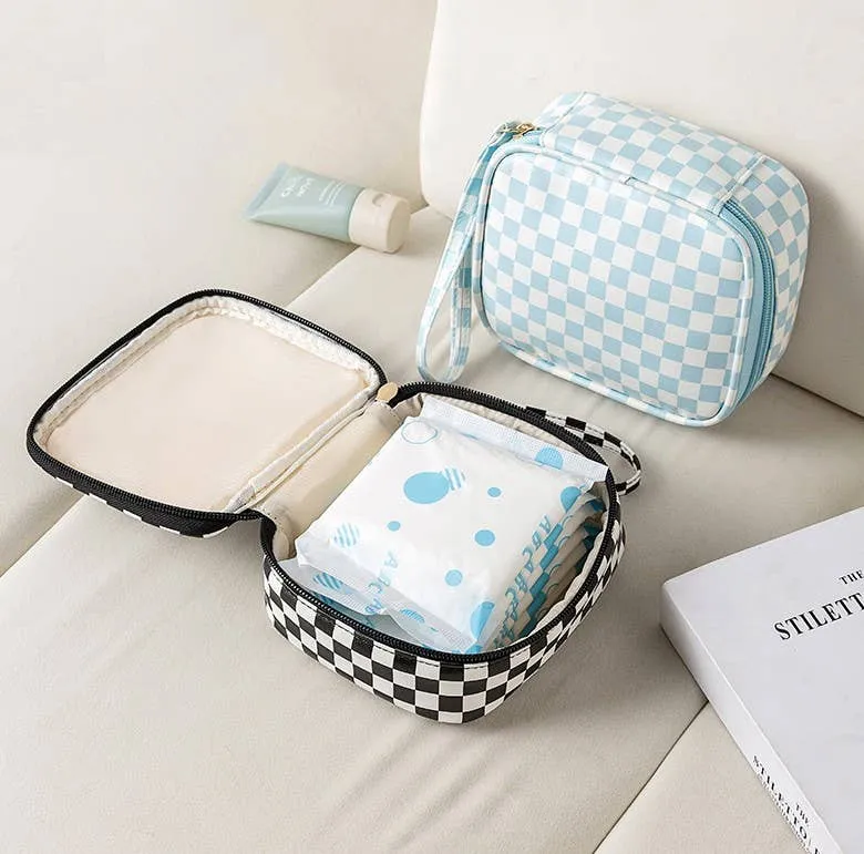 Travel Checker Cosmetic Pouch