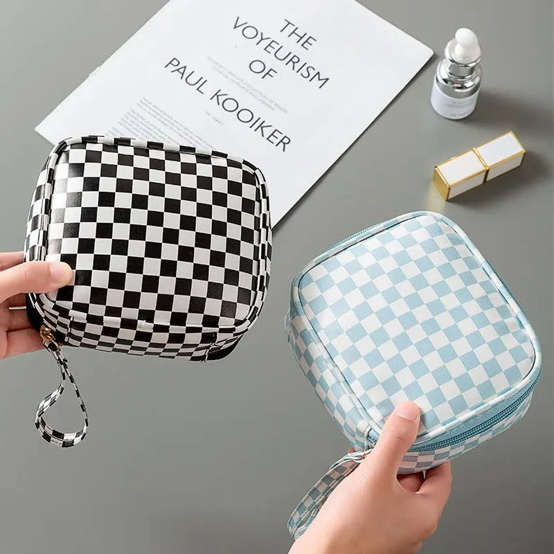 Travel Checker Cosmetic Pouch