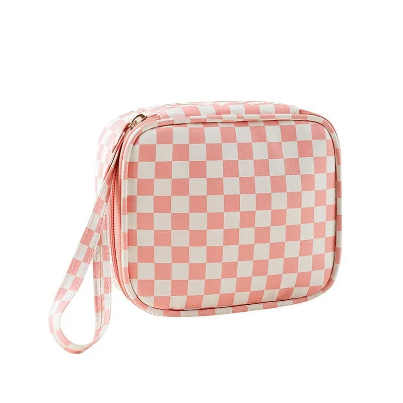 Travel Checker Cosmetic Pouch