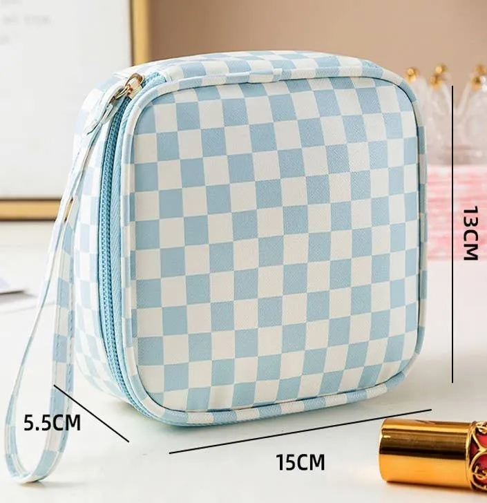 Travel Checker Cosmetic Pouch