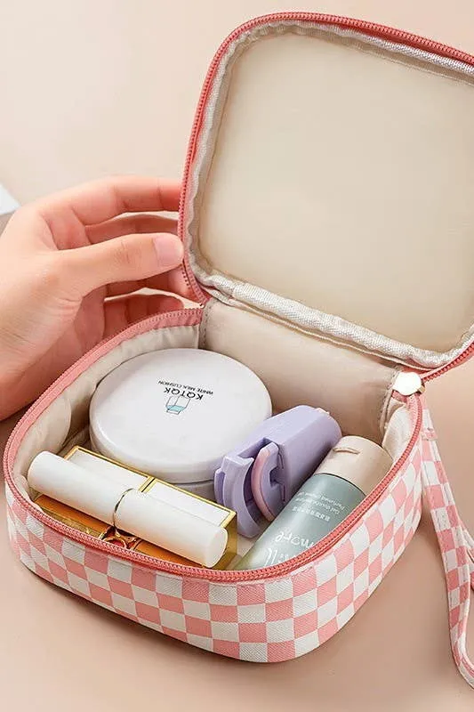 Travel Checker Cosmetic Pouch