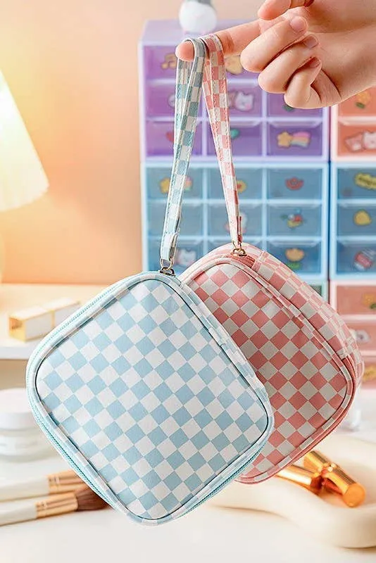Travel Checker Cosmetic Pouch