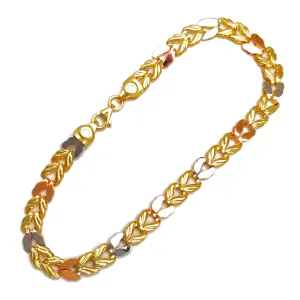 Tri-Color Angel Wings Bracelet (14K)