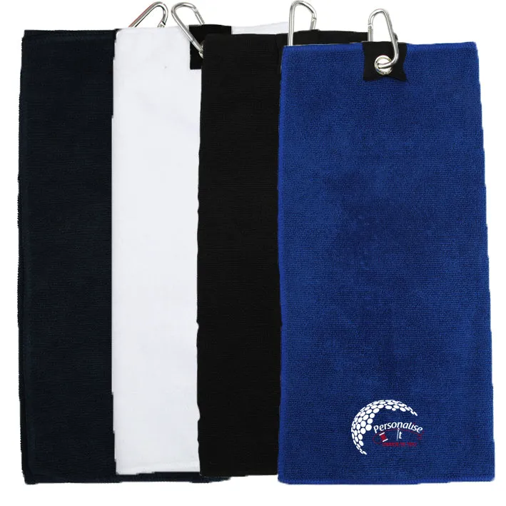 Tri Fold Golf Towel, Personalised Gift