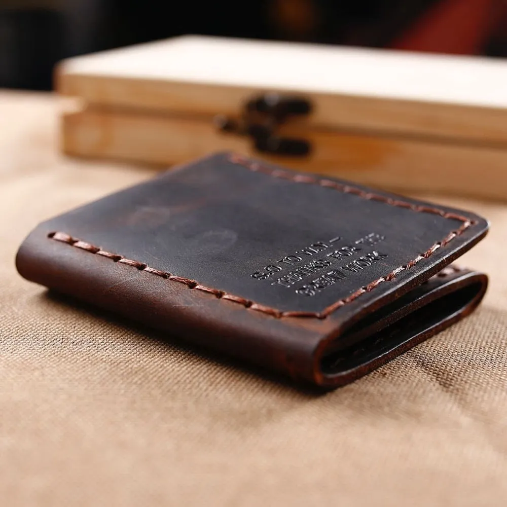 Tri-fold personalized retro wallet