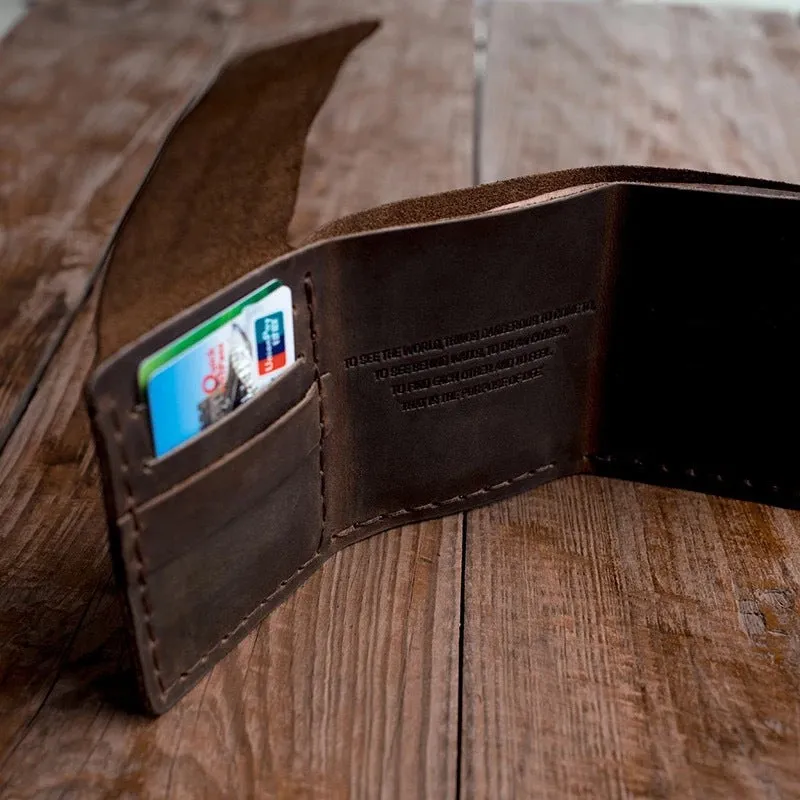 Tri-fold personalized retro wallet