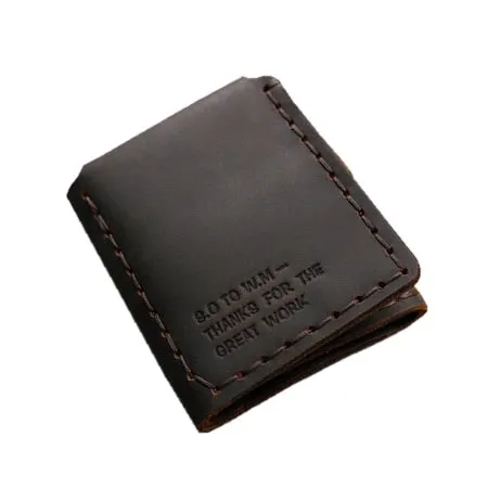 Tri-fold personalized retro wallet