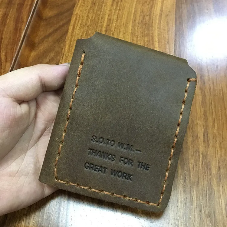 Tri-fold personalized retro wallet