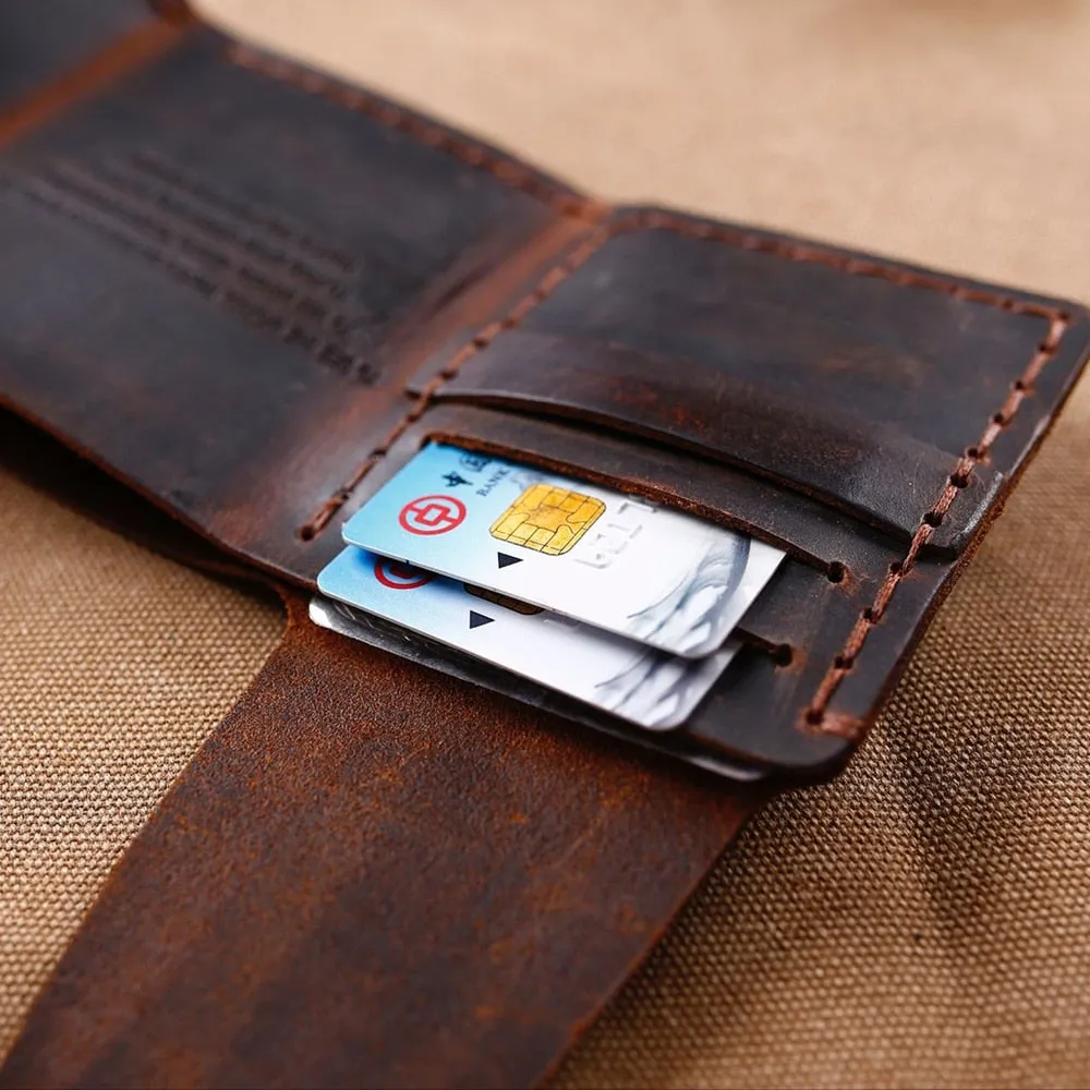 Tri-fold personalized retro wallet