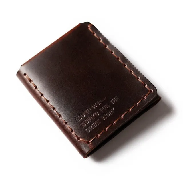 Tri-fold personalized retro wallet