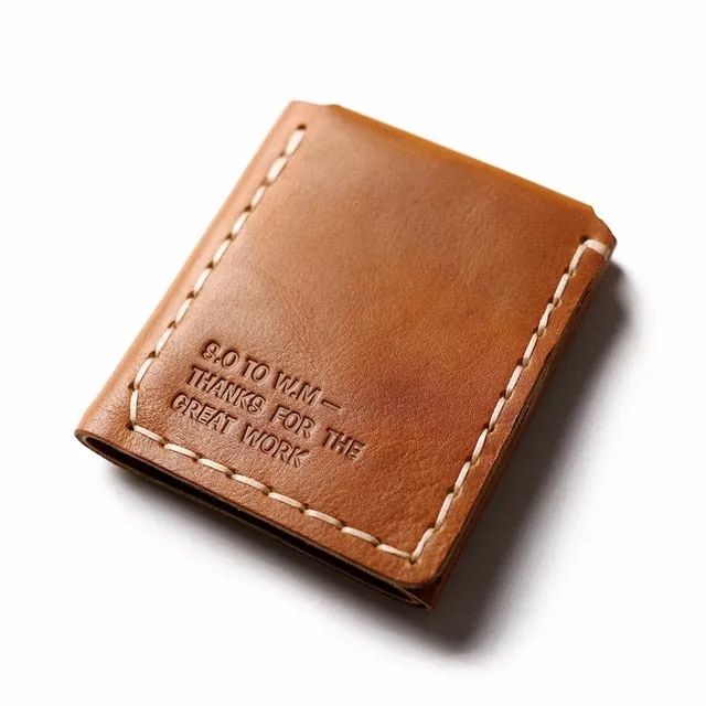 Tri-fold personalized retro wallet