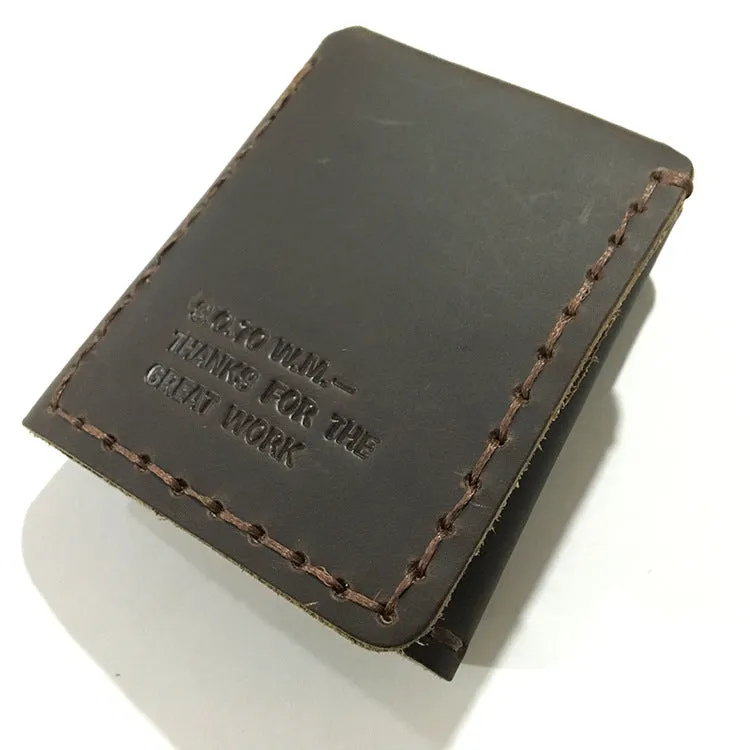 Tri-fold personalized retro wallet
