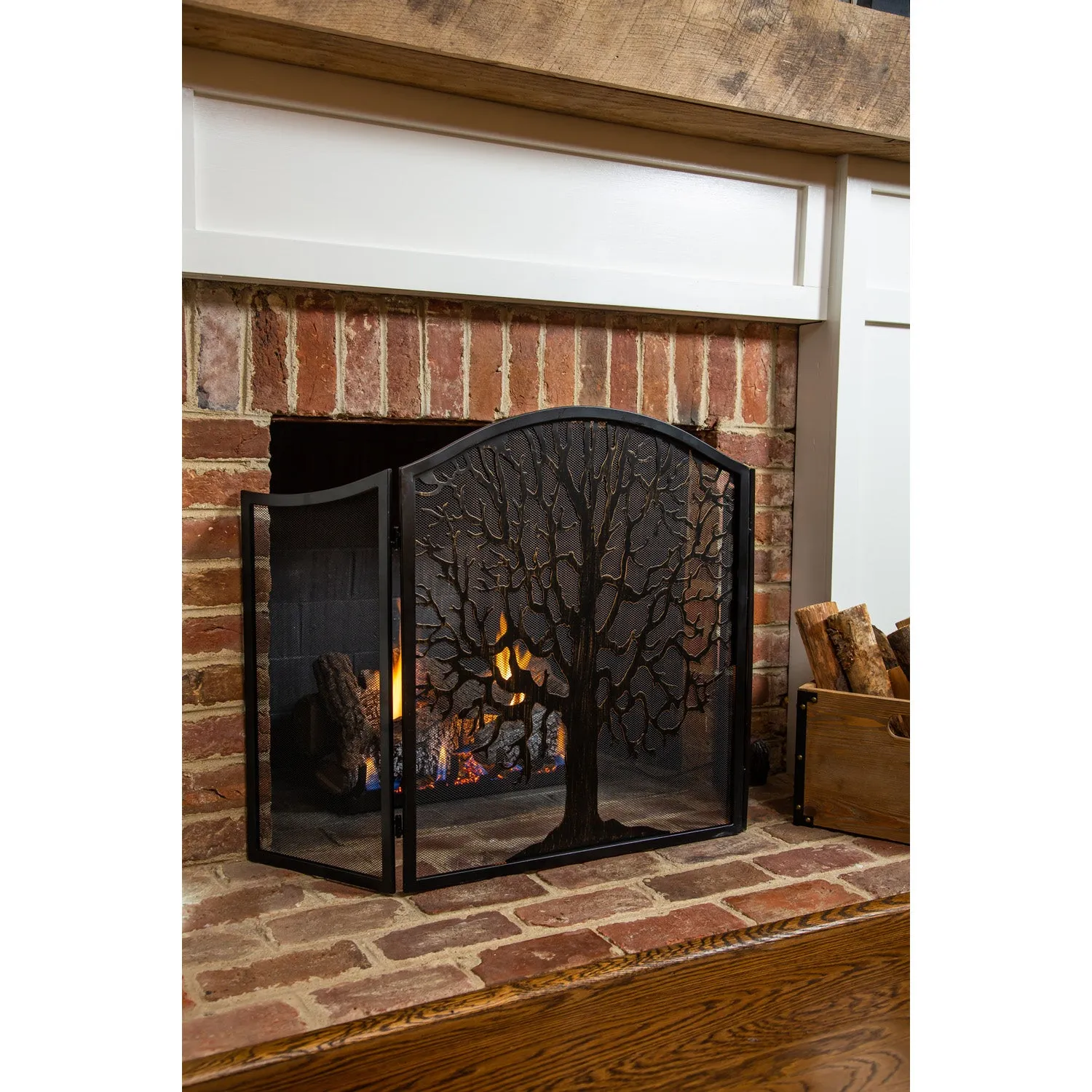Tri Fold Tree of Life Firescreen,47m3502