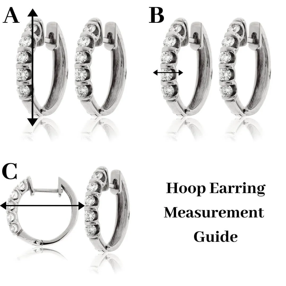 Tri Toned Hollow Scalloped Hoop Earrings