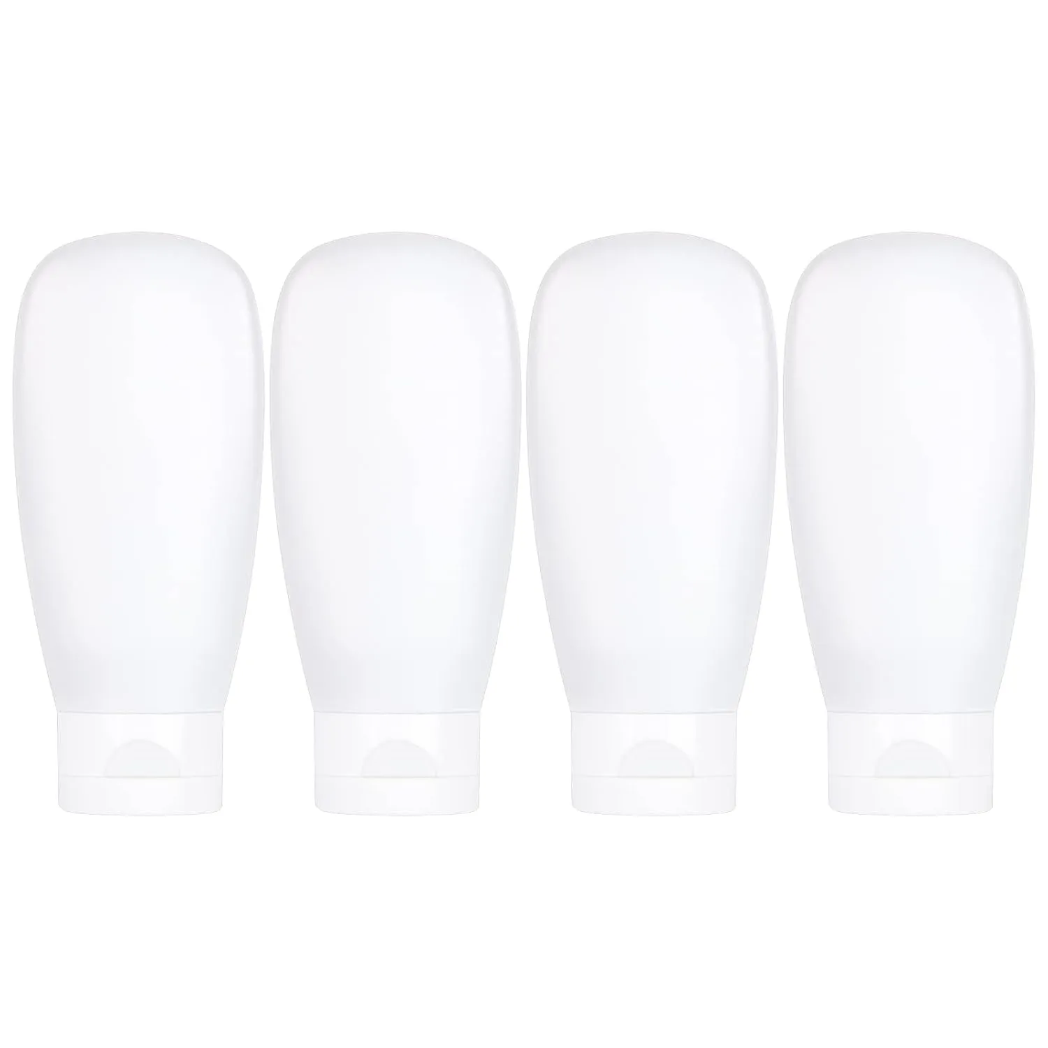 TSA Approved Travel Bottles Set for Toiletries Travel Size Containers Kit 4 Pack Portable Leak Proof Refillable Squeeze Cosmetic Airplane Essential Shampoo Hair Conditioner Body Lotion Bath Shower Gel