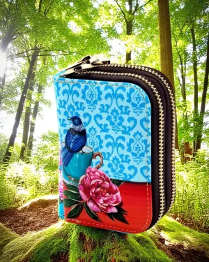 Tui Bird with Cup and Rose Card Holder