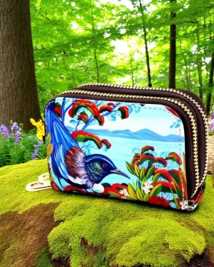 Tui Birds & Pohutukawa Card Holder