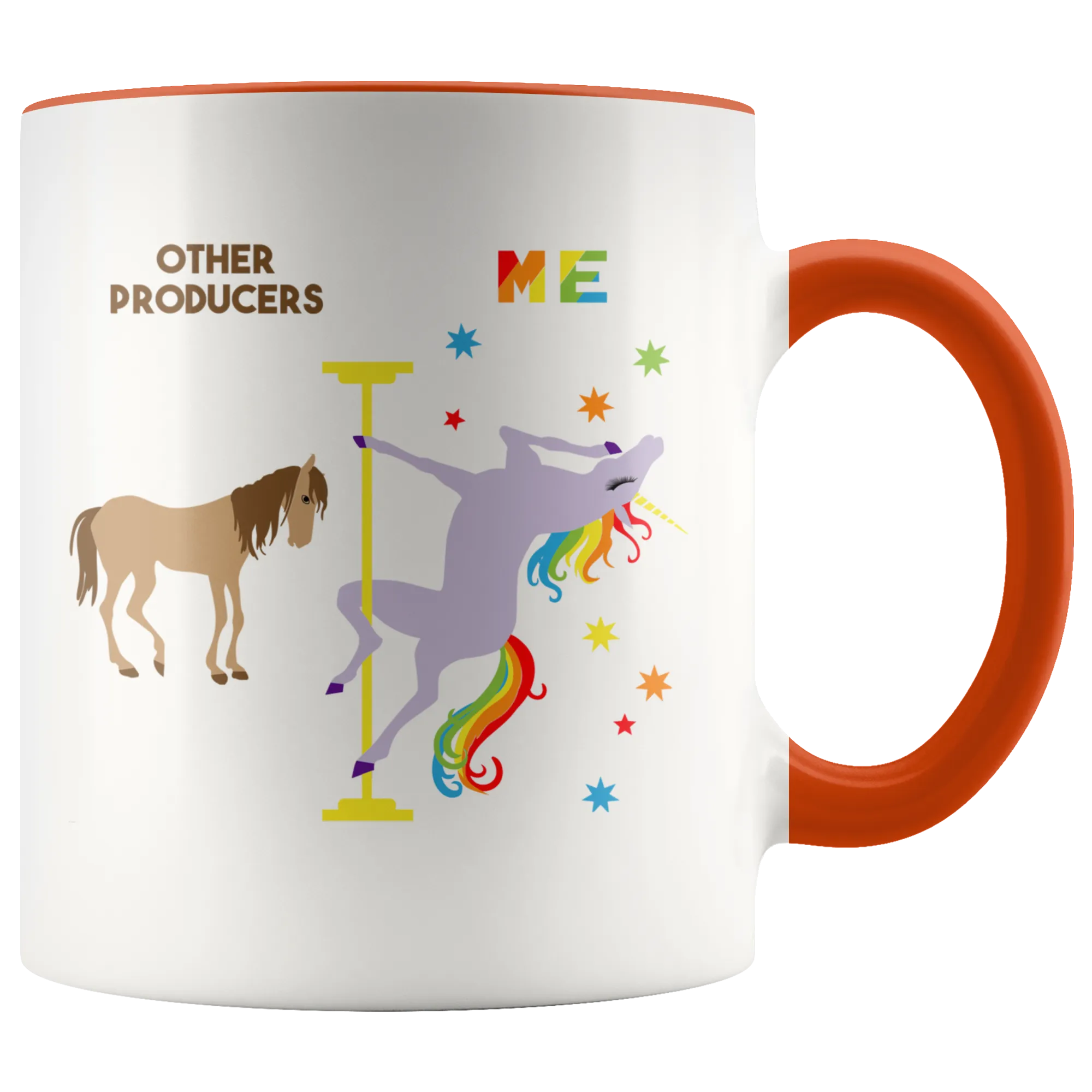 TV News Producer Gifts Pole Dancing Unicorn Mug Funny Coffee Cup 11oz