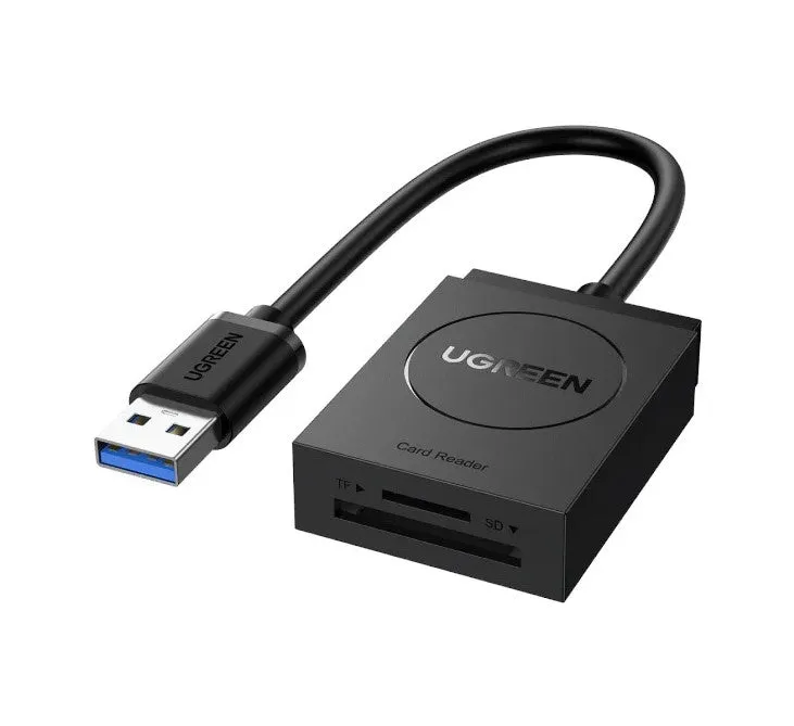 UGREEN UG-20250 2 in 1 USB 3.0 Card Reader 15cm without OTG