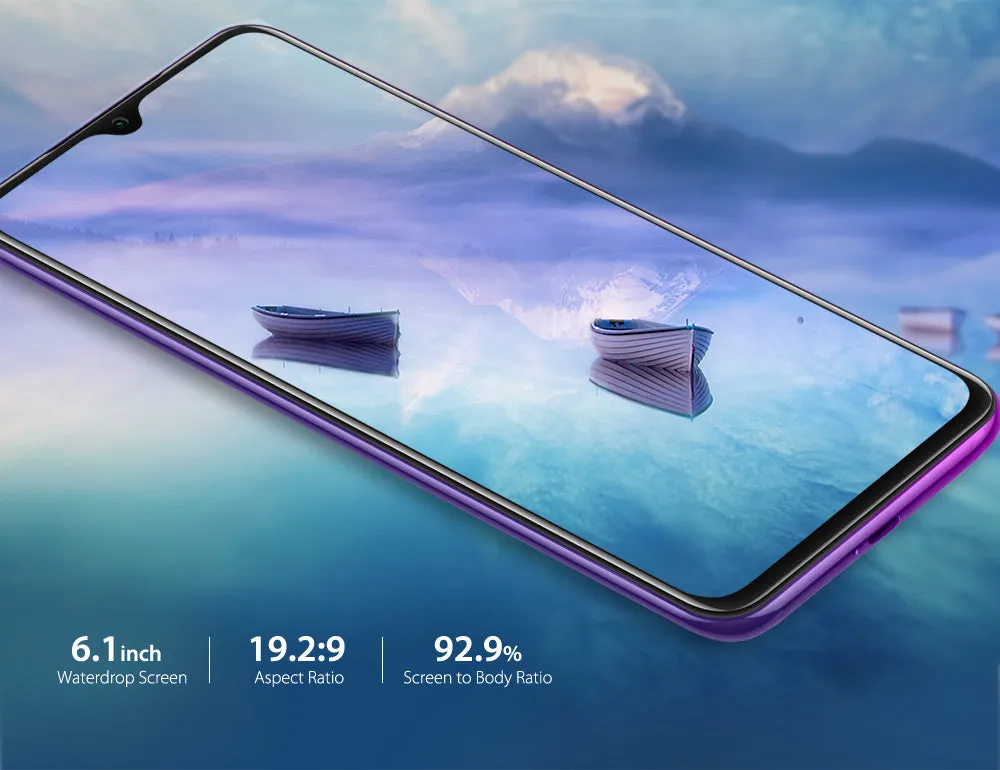 Ulefone Note 7 3G Phablet 6.1 Inch Android 8.1 (Go Edition) MT6580A Quad-core 1.3GHz 1GB RAM 16GB ROM Smartphone Purple