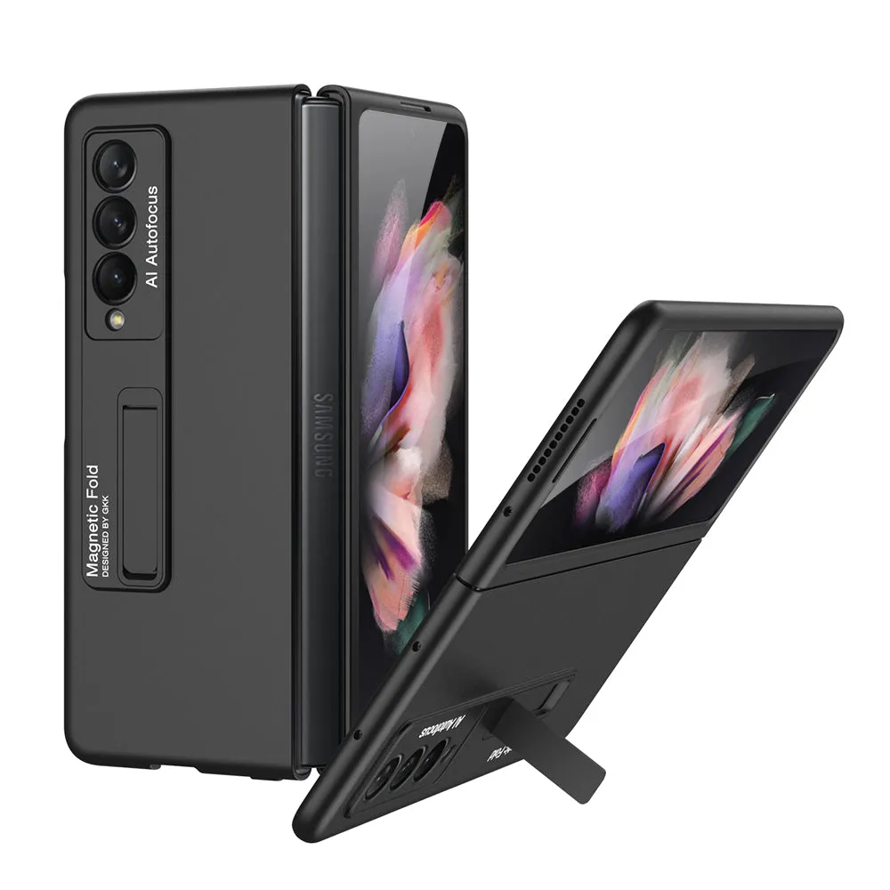 Ultra-thin Stand Holder Case For Samsung Galaxy Z Fold 3 5G With Pen Slot Shockproof Hard Cover For Samsung Z Fold 3 Case
