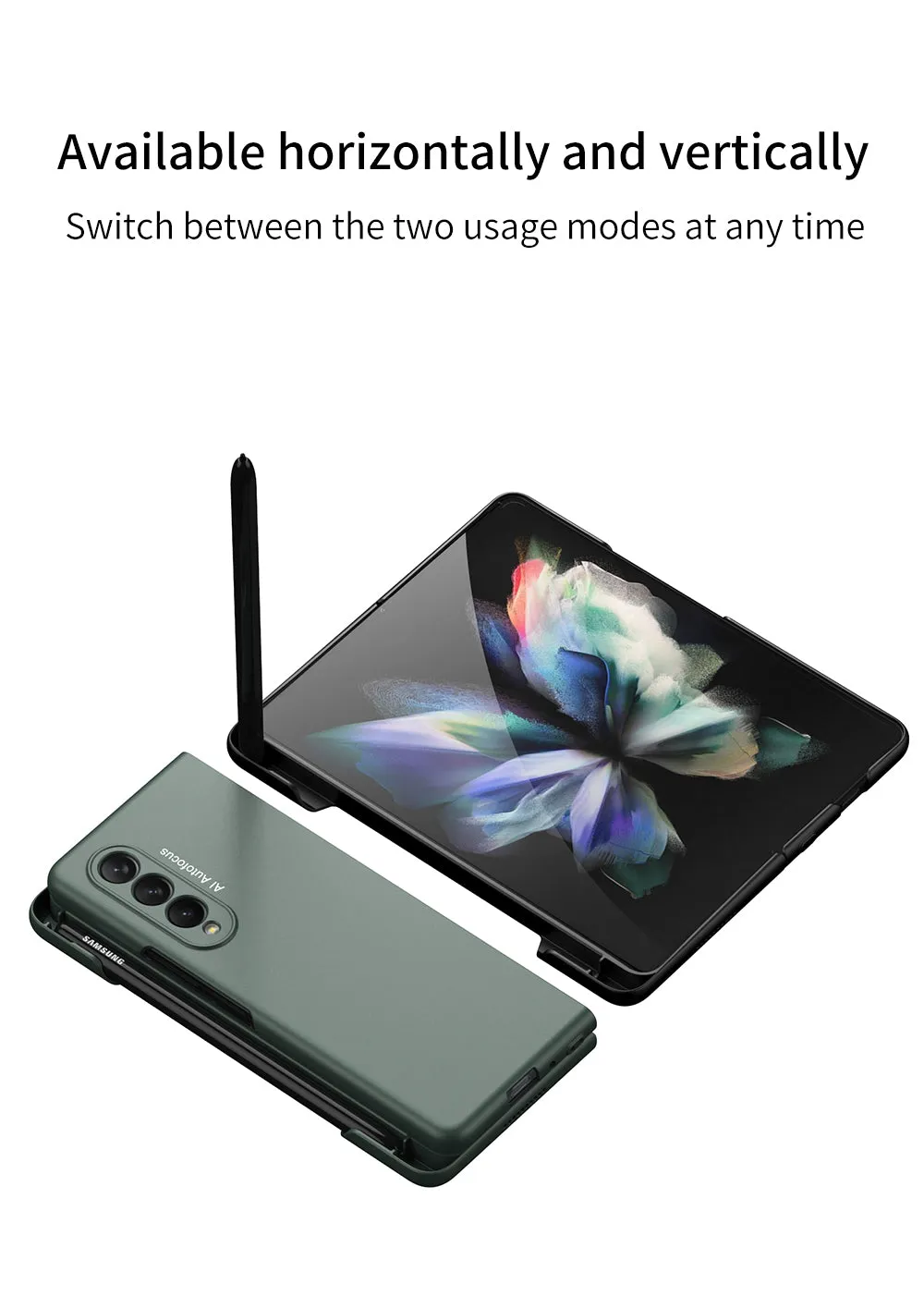 Ultra-Thin With Pen Slot and Capacitance Pen Case For Samsung Galaxy Z Fold 3 5G