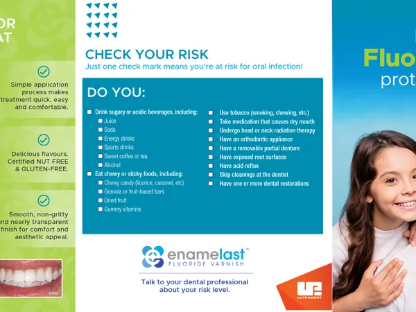 Ultradent™ Enamelast™ Fluoride Varnish Marketing Literature for Dental Practices