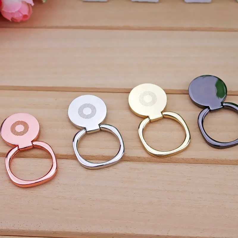 Universal Metal Bracket 360 Flexible Rotation Finger Ring Phone Stand Desktop Stand Rose gold