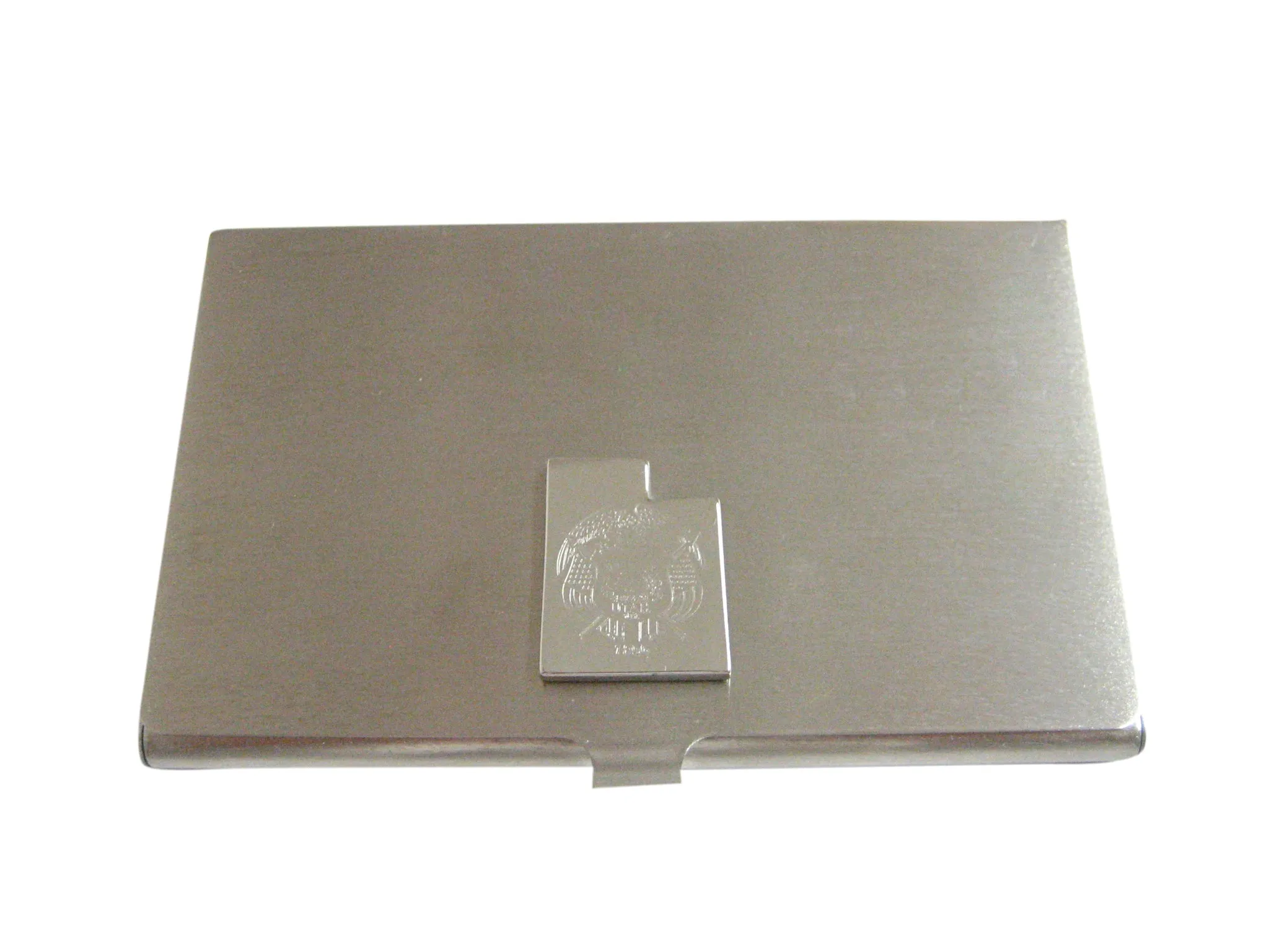 Utah State Map Shape and Flag Design Business Card Holder