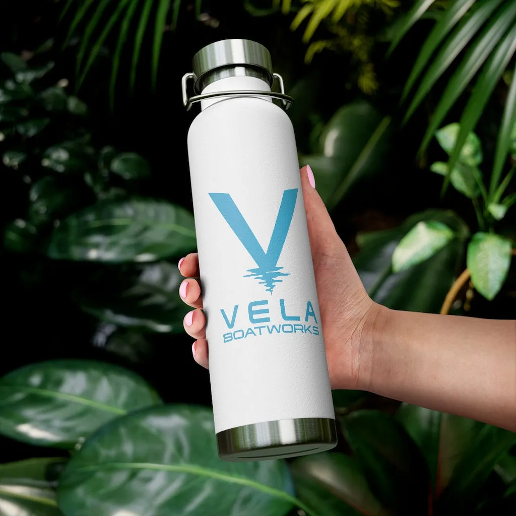 Vela Blue Logo 22oz Vacuum Insulated Bottle